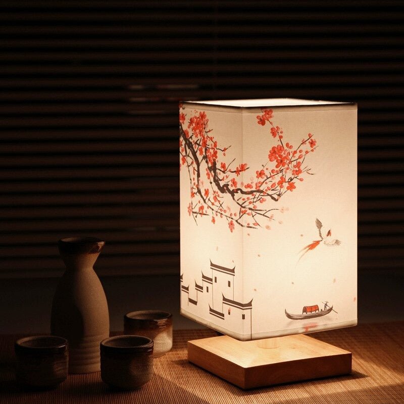 Japanese Scandinavian Paper Table Lamp with Soft Warm Glow
