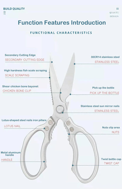 Japanese Stainless Steel Multi Purpose Kitchen Scissors