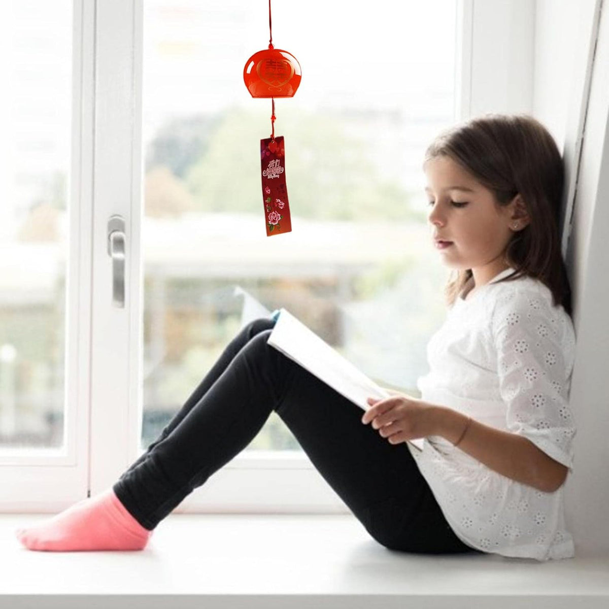 Japanese Style Glass Wind Chime With Decorative Pendant