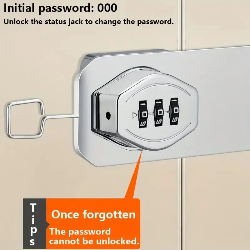 Keyless 3 Digit Combination Cabinet Lock