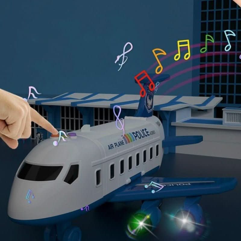 Kids Airplane Playset with Vehicles and Airport Accessories