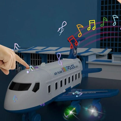 Kids Airplane Playset with Vehicles and Airport Accessories