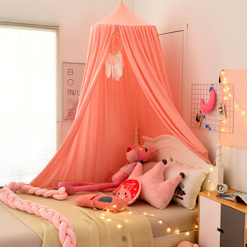 Kids Blackout Bed Canopy with Breathable Light Blocking Fabric