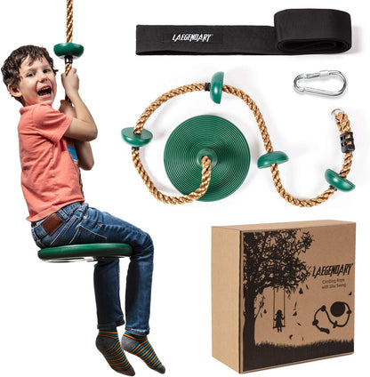 Kids Tree Swing with Climbing Rope and Platforms