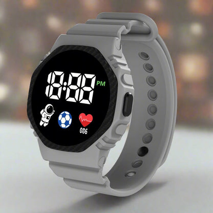 Kids Waterproof LED Digital Watch with Calendar Display