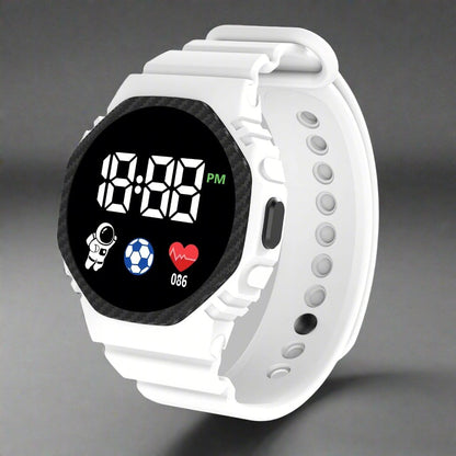 Kids Waterproof LED Digital Watch with Calendar Display