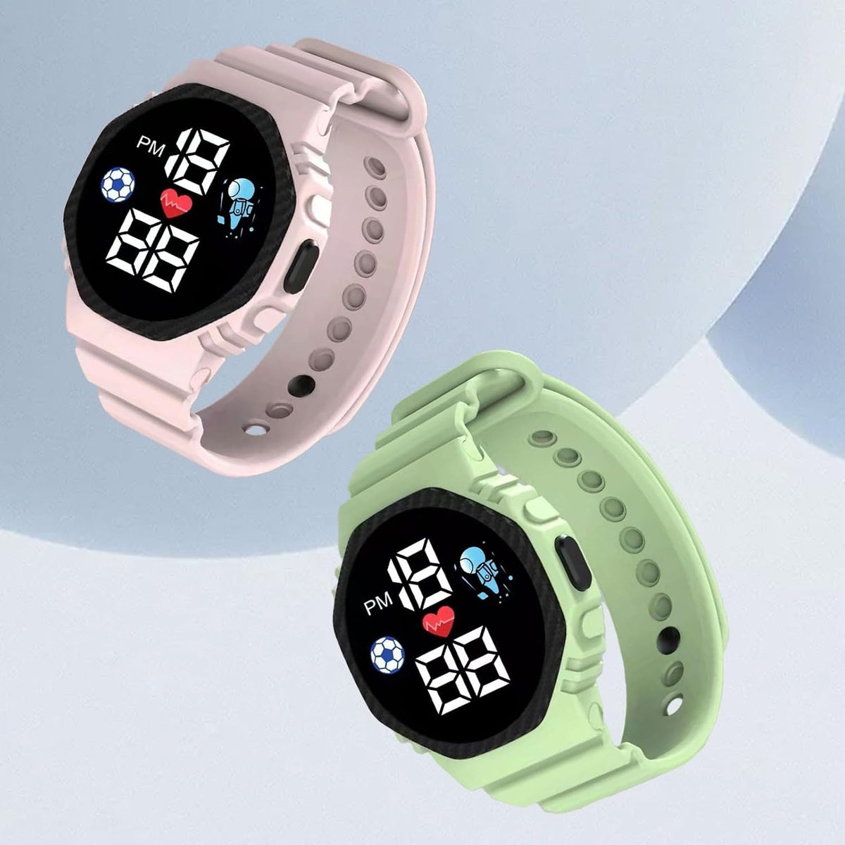 Kids Waterproof LED Digital Watch with Calendar Display
