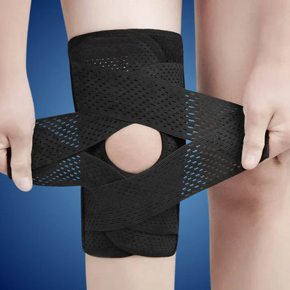 Knee Support Brace with Compression Springs and Adjustable Straps