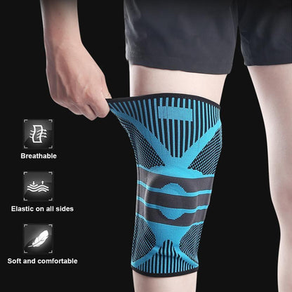 Knee Support Brace with Spring Stabilizers and Silicone Pads