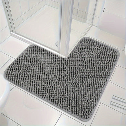 L Shaped Corner Bath Mat Non Slip Soft Shower Rug