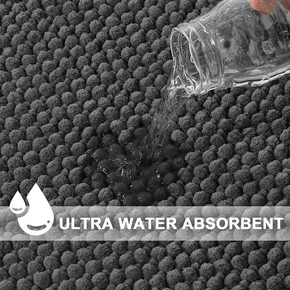 L Shaped Corner Bath Mat Non Slip Soft Shower Rug
