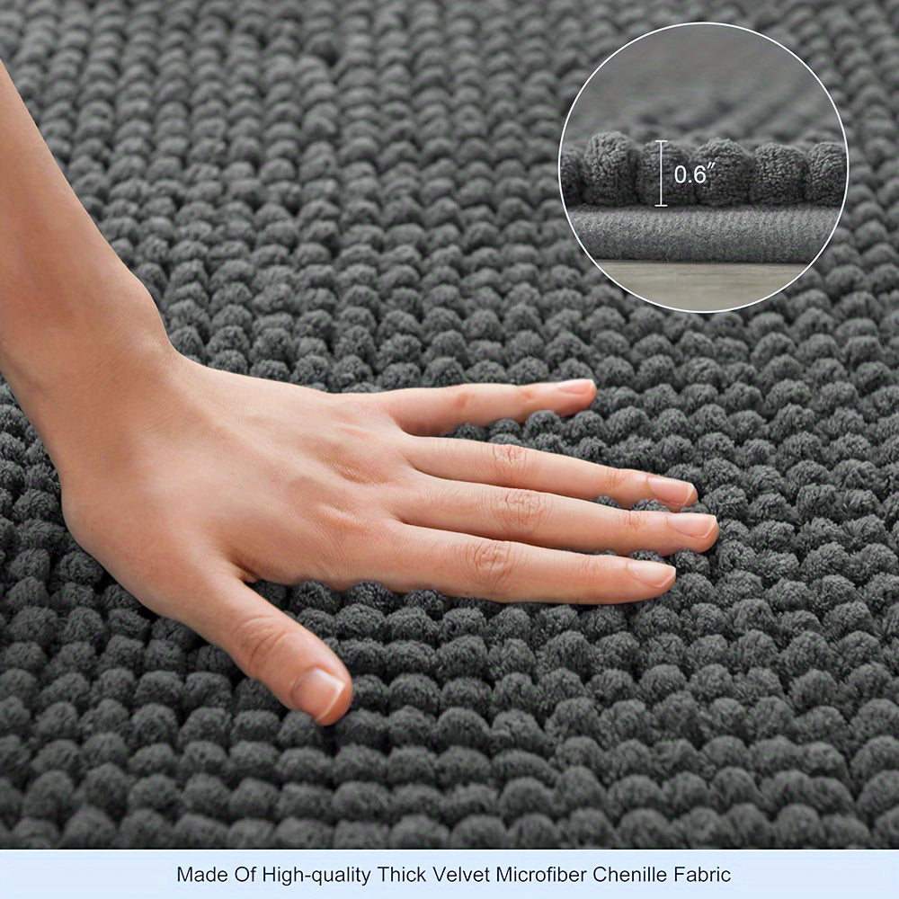 L Shaped Corner Bath Mat Non Slip Soft Shower Rug