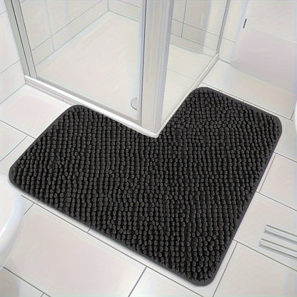 L Shaped Corner Bath Mat Non Slip Soft Shower Rug