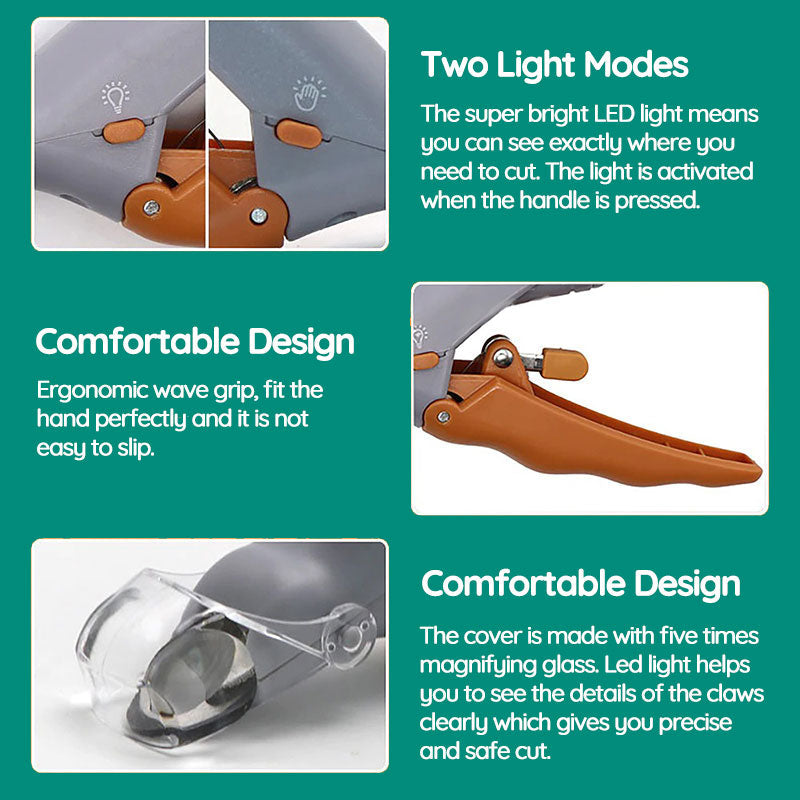 LED Dog Nail Clipper with Quick Safety Sensor