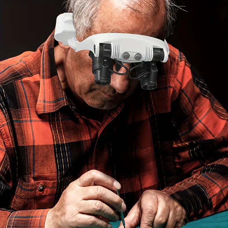 LED Dual Eye Magnifying Glasses with Adjustable Lenses