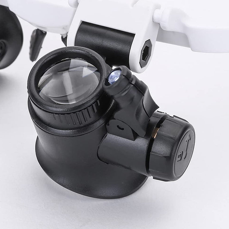 LED Dual Eye Magnifying Glasses with Adjustable Lenses