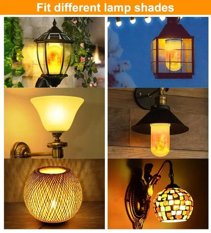 LED Flame Effect Light Bulb E26 E27 Warm Orange Glow