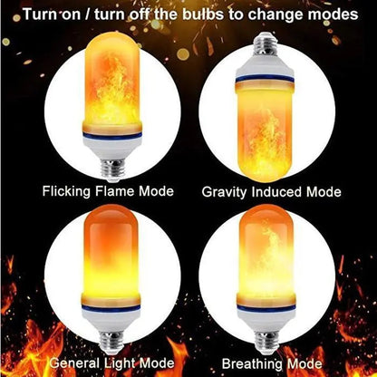 LED Flame Effect Light Bulb E26 E27 Warm Orange Glow