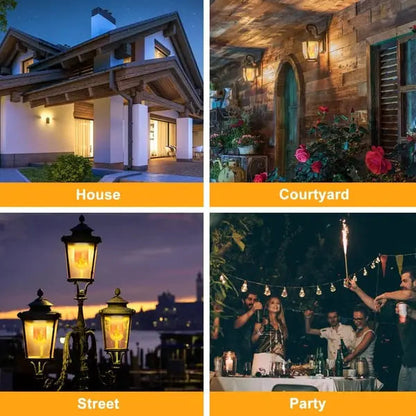 LED Flame Effect Light Bulb E26 E27 Warm Orange Glow