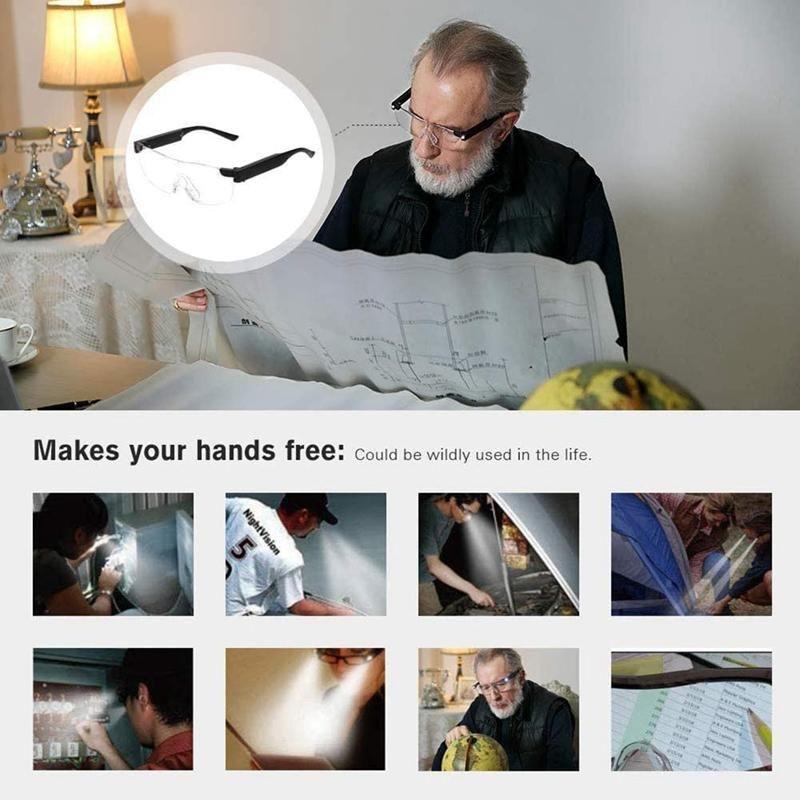 LED Light Magnifying Reading Glasses