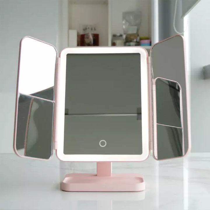 LED Makeup Mirror with 3 Light Modes and Dual Magnification