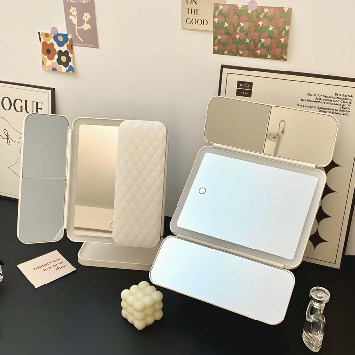 LED Makeup Mirror with 3 Light Modes and Dual Magnification