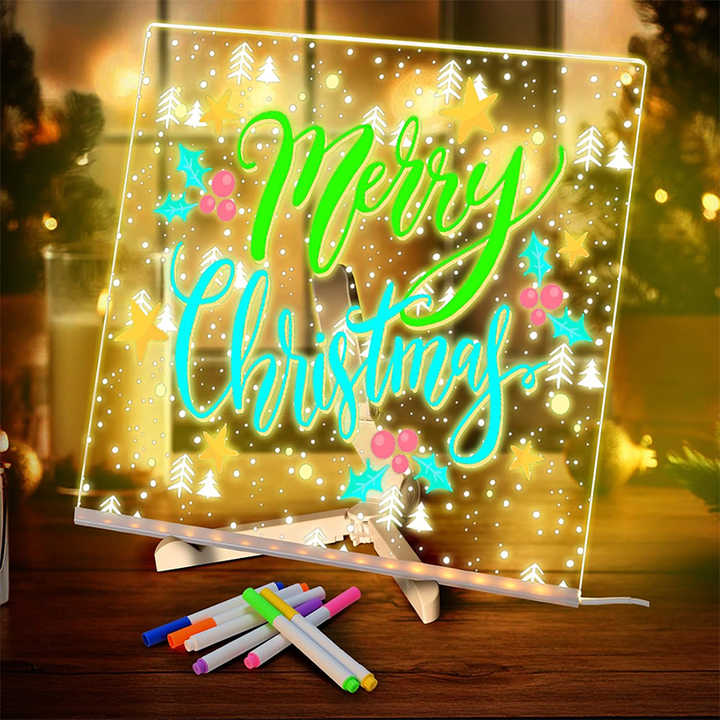 LED Reusable Drawing Board with Light Pen and USB Power
