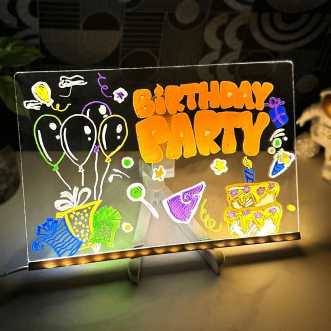 LED Reusable Drawing Board with Light Pen and USB Power