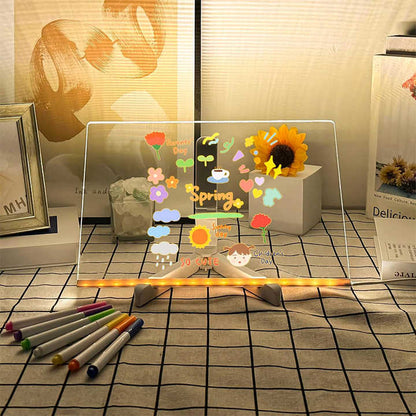 LED Reusable Drawing Board with Light Pen and USB Power