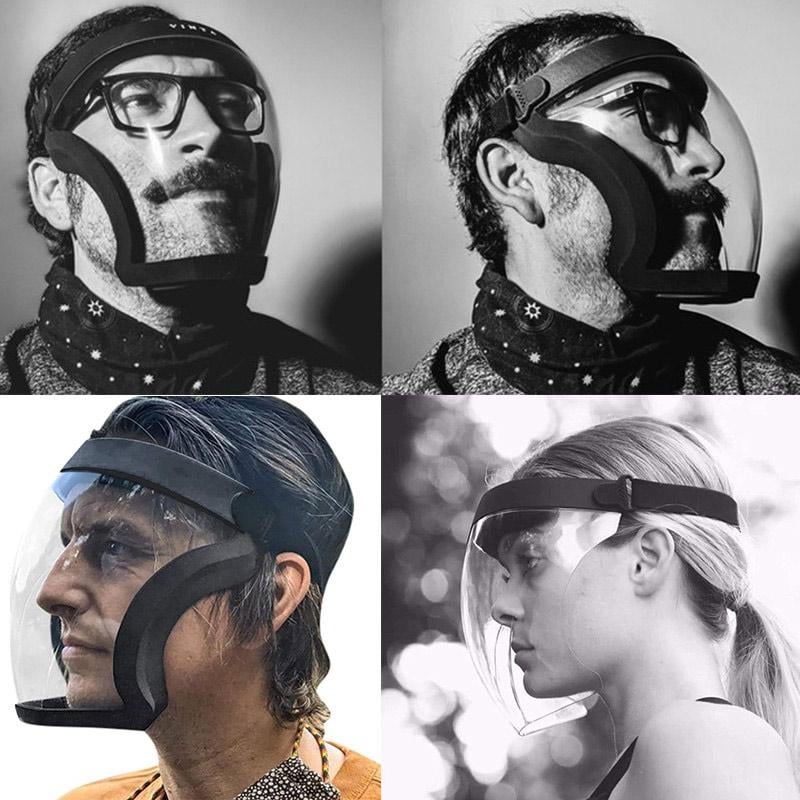 Large Clear Full Face Shield with Adjustable Headband