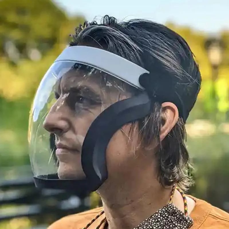 Large Clear Full Face Shield with Adjustable Headband