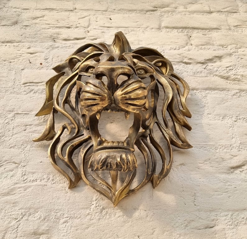 Large Lion Head Wall Mounted Sculpture Decorative Wall Art