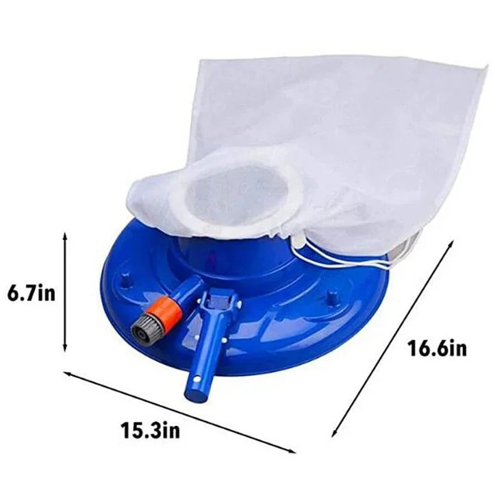 Large Pool Leaf Vacuum with Strong Suction and Easy Rolling Wheels