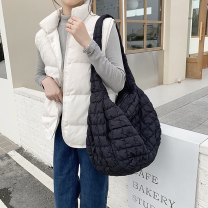 Large Quilted Shoulder Bag Lightweight Travel Tote