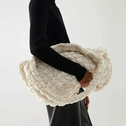 Large Quilted Shoulder Bag Lightweight Travel Tote