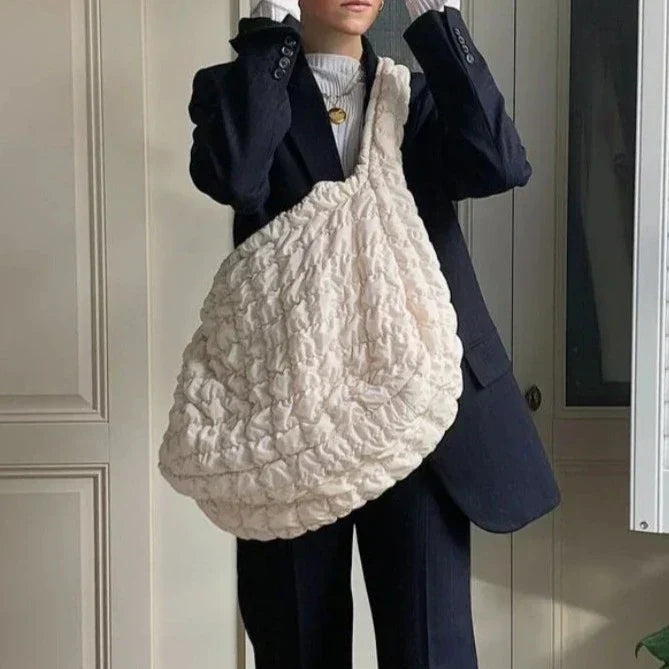 Large Quilted Shoulder Bag Lightweight Travel Tote