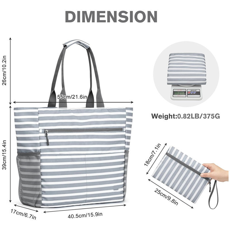 Large Waterproof Foldable Beach Tote Bag