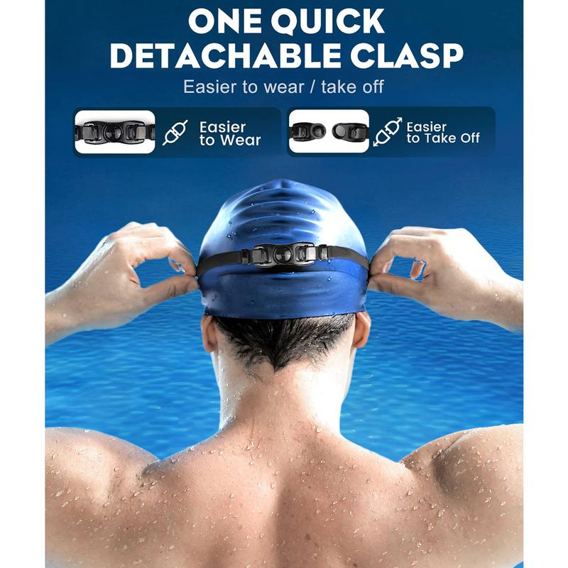 Leak Resistant Swim Goggles with Anti Fog Wide View Lenses