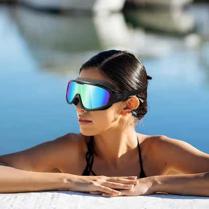 Leak Resistant Swim Goggles with Anti Fog Wide View Lenses