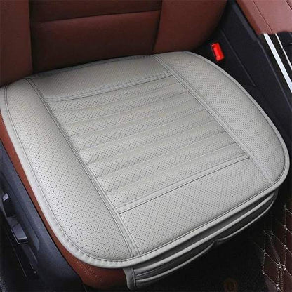 Leather Car Seat Cushion with Bamboo Charcoal Universal All Season Seat Protector