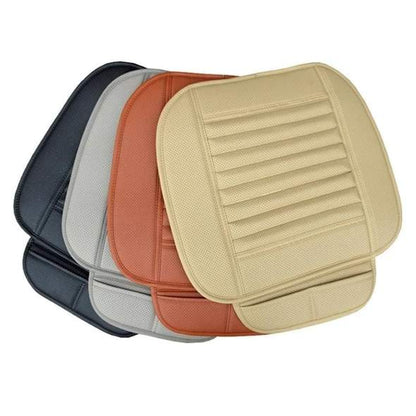 Leather Car Seat Cushion with Bamboo Charcoal Universal All Season Seat Protector