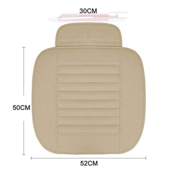 Leather Car Seat Cushion with Bamboo Charcoal Universal All Season Seat Protector