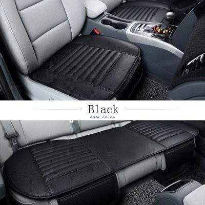 Leather Car Seat Cushion with Bamboo Charcoal Universal All Season Seat Protector