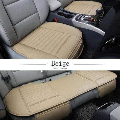 Leather Car Seat Cushion with Bamboo Charcoal Universal All Season Seat Protector