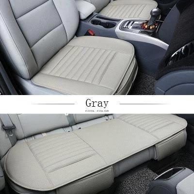 Leather Car Seat Cushion with Bamboo Charcoal Universal All Season Seat Protector