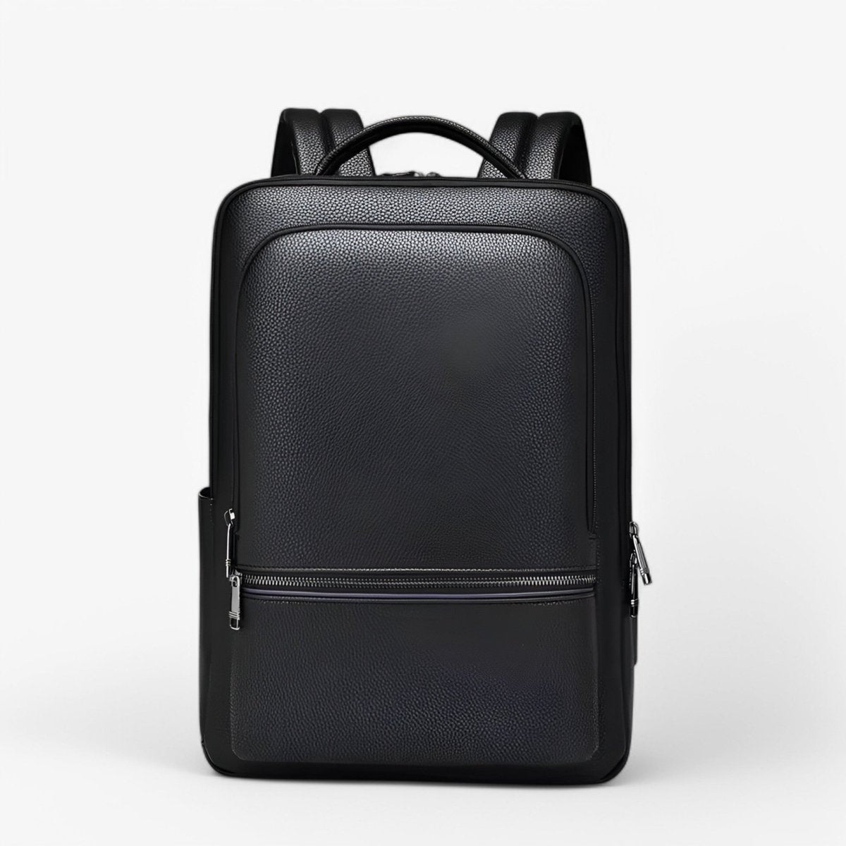 Leather Laptop Backpack with USB Charging Port 15.6 Inch