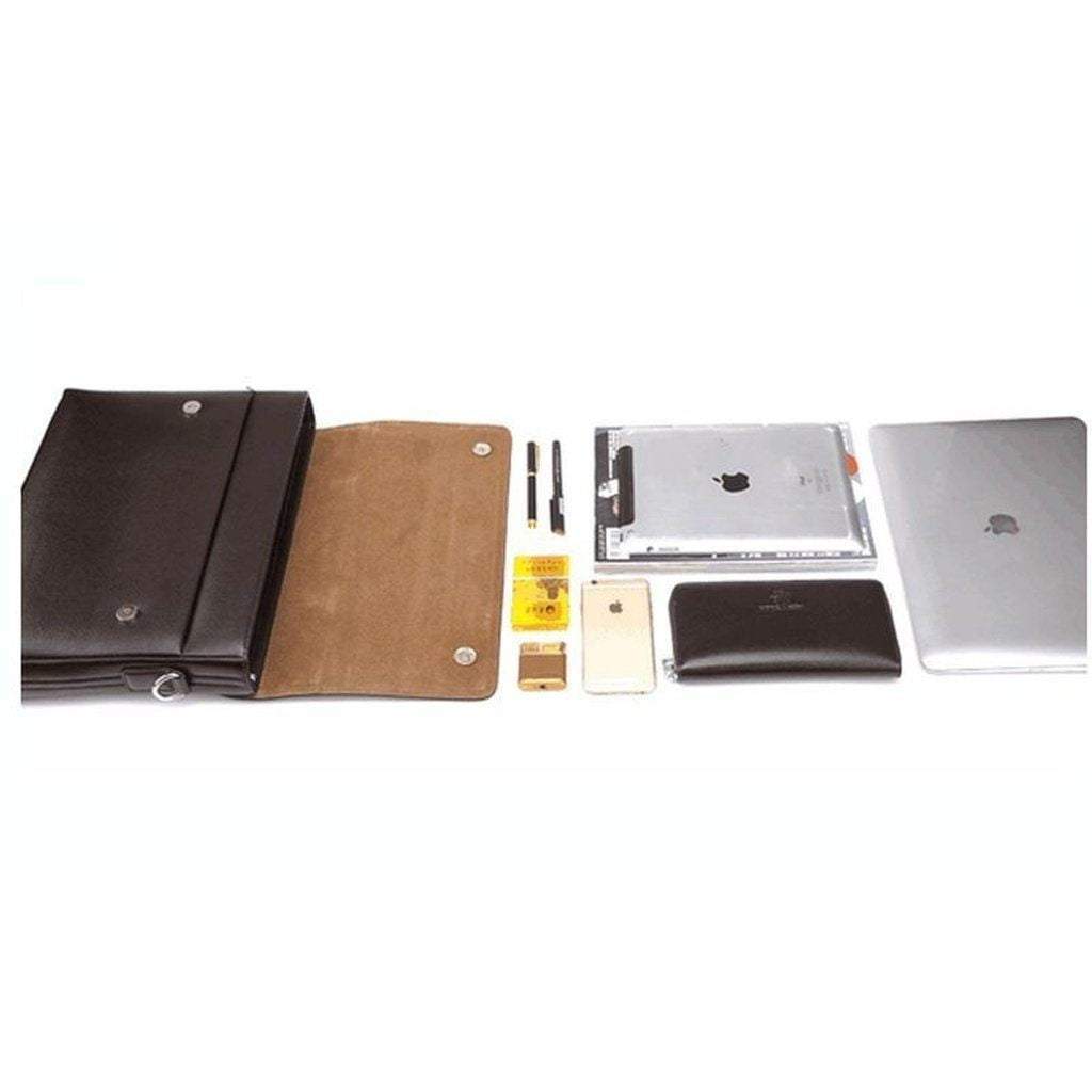 Leather Laptop Briefcase Shoulder Business Bag