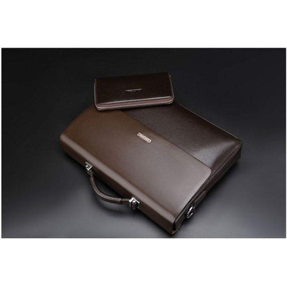 Leather Laptop Briefcase Shoulder Business Bag
