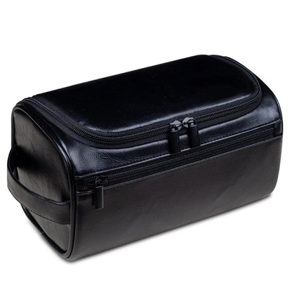 Leather Travel Toiletry Bag with Waterproof Lining