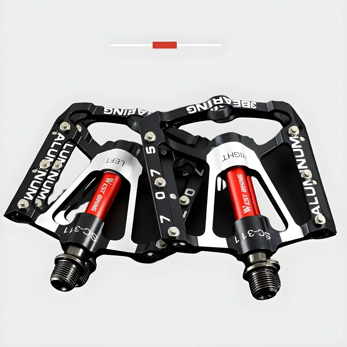 Lightweight Aluminum Bike Pedals with Non Slip Platform Grip